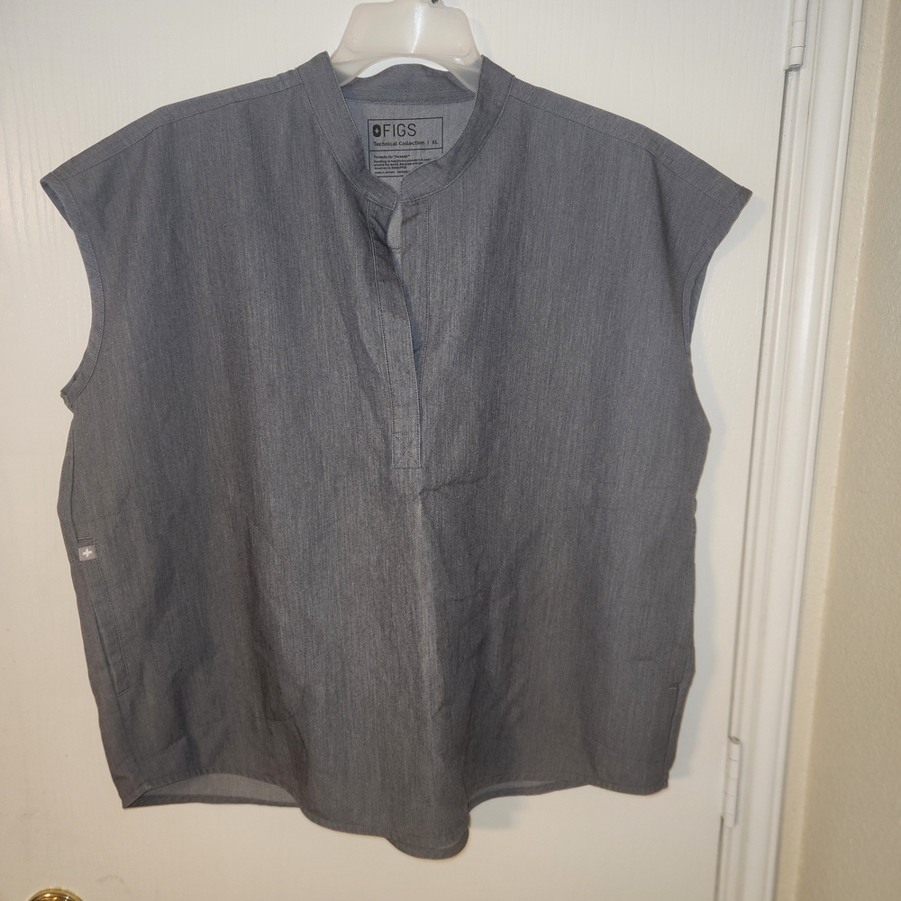 Figs Gray Sleeveless Top
